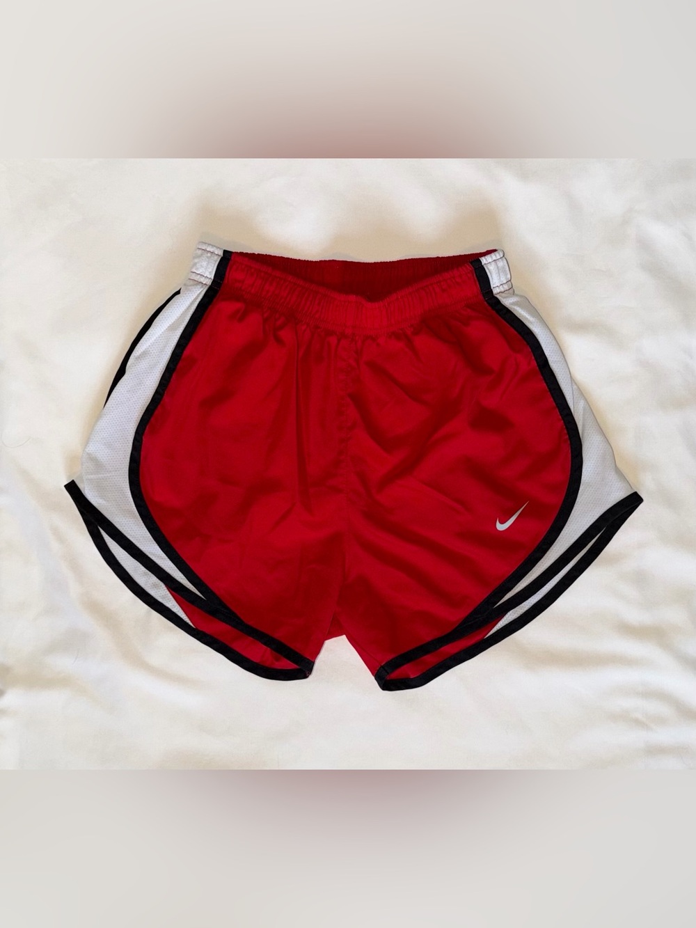 Nike Running Shorts Red with Black & White Trim